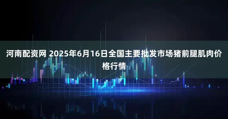 河南配资网 2025年6月16日全国主要批发市场猪前腿肌肉价格行情